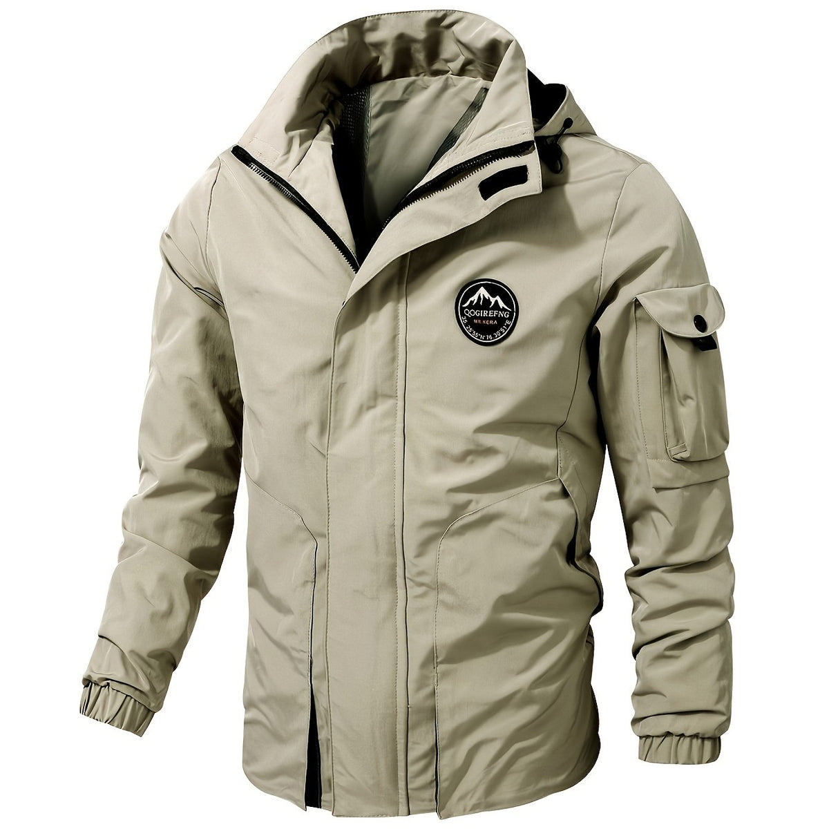 Men's Casual Windbreaker Hooded Jacket With Pockets
