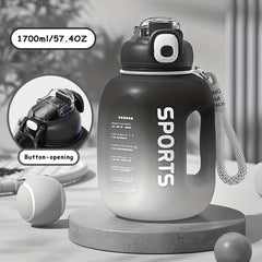 Portable Water Bottle with Straw and Scale 1700ml