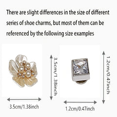 18pcs Rhinestone Flower Shoe Buckle Set for Party Favor