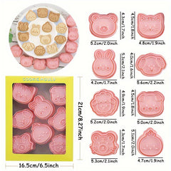 8pcs Mini Dog Mold Cookie Cutters Pastry Baking Accessories