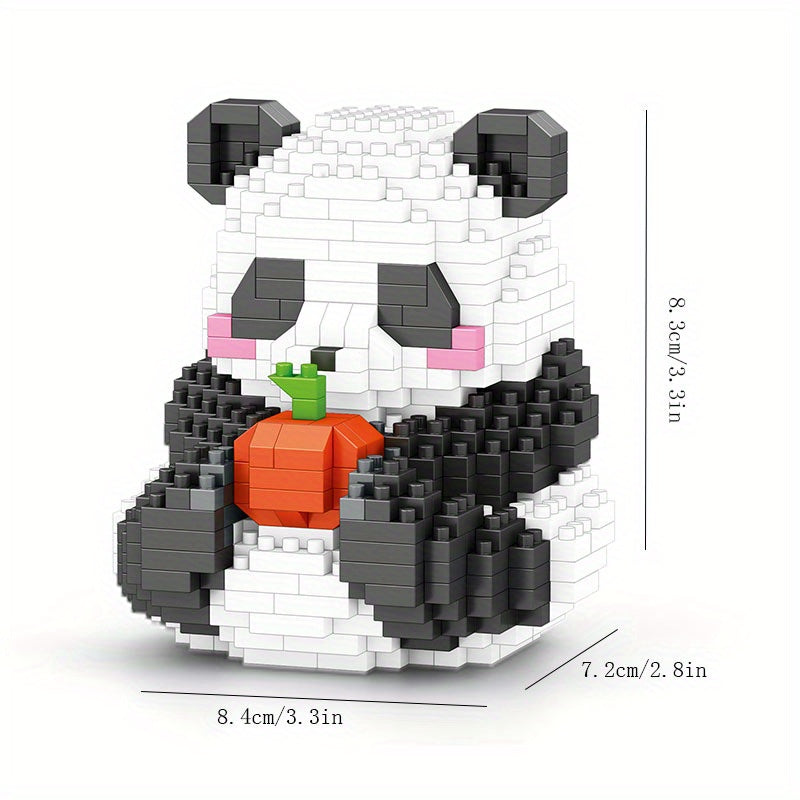 14 Styles Panda Orchid Flower Building Blocks Model Bricks Toy