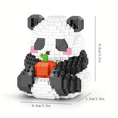 14 Styles Panda Orchid Flower Building Blocks Model Bricks Toy