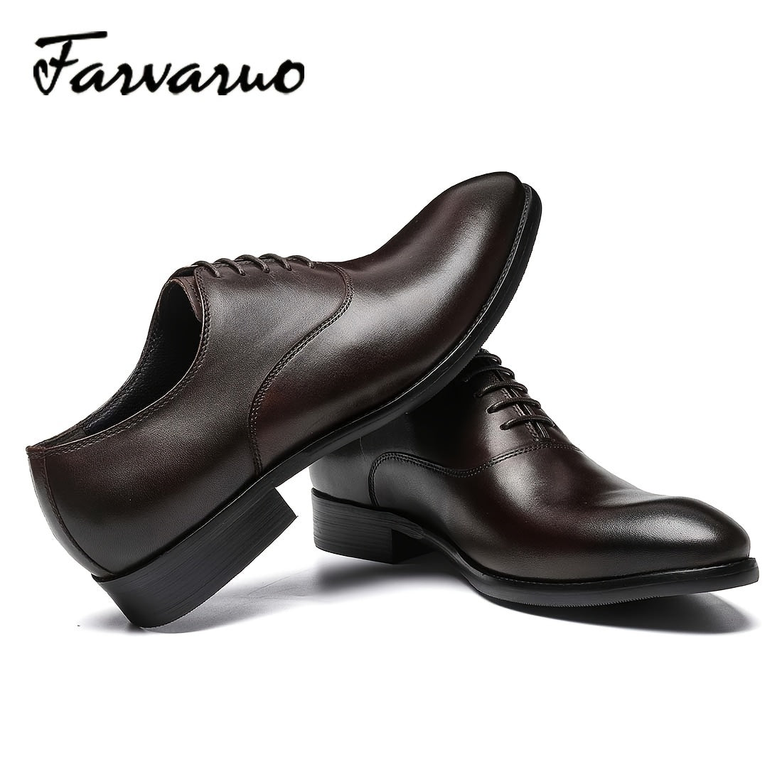FARWARWO Men's Oxford Shoes Pointed Toe Comfortable Dress Shoes