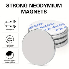 4Pcs Neodymium Disc Magnets Adhesive Backing Fridge DIY Crafts Board
