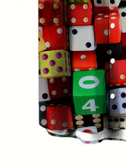 Men's 3D Print Dice Pattern Short Sleeve Shirt