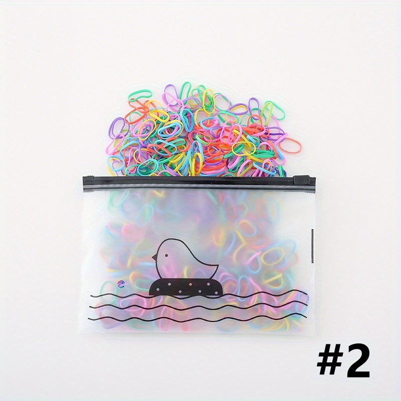 1500pcs Colorful Elastic Hair Tie for Girls