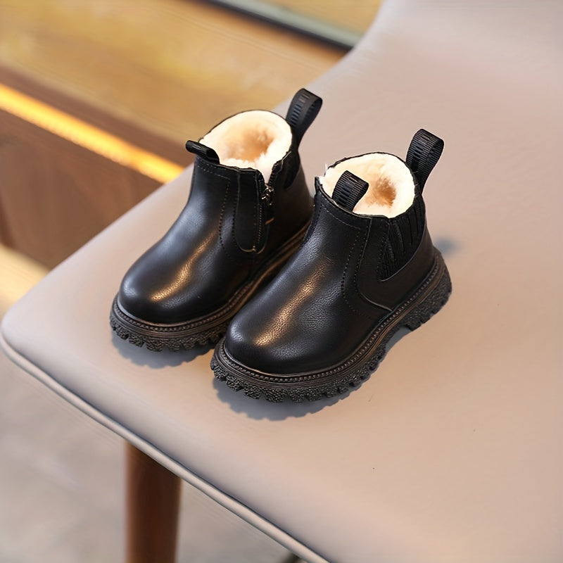 Warm Non Slip Zipper Boots for Baby Girls