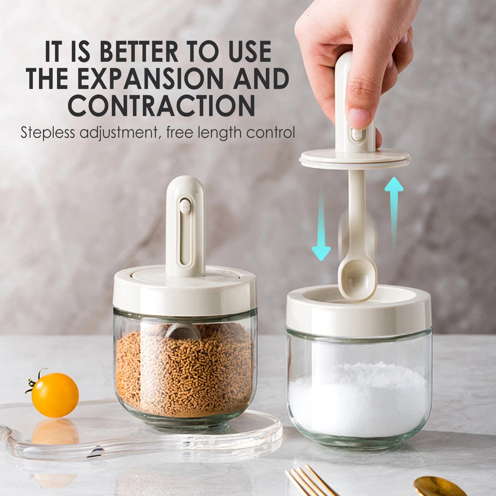 Leak-proof Seasoning Jar Spice Organizer with Spoon