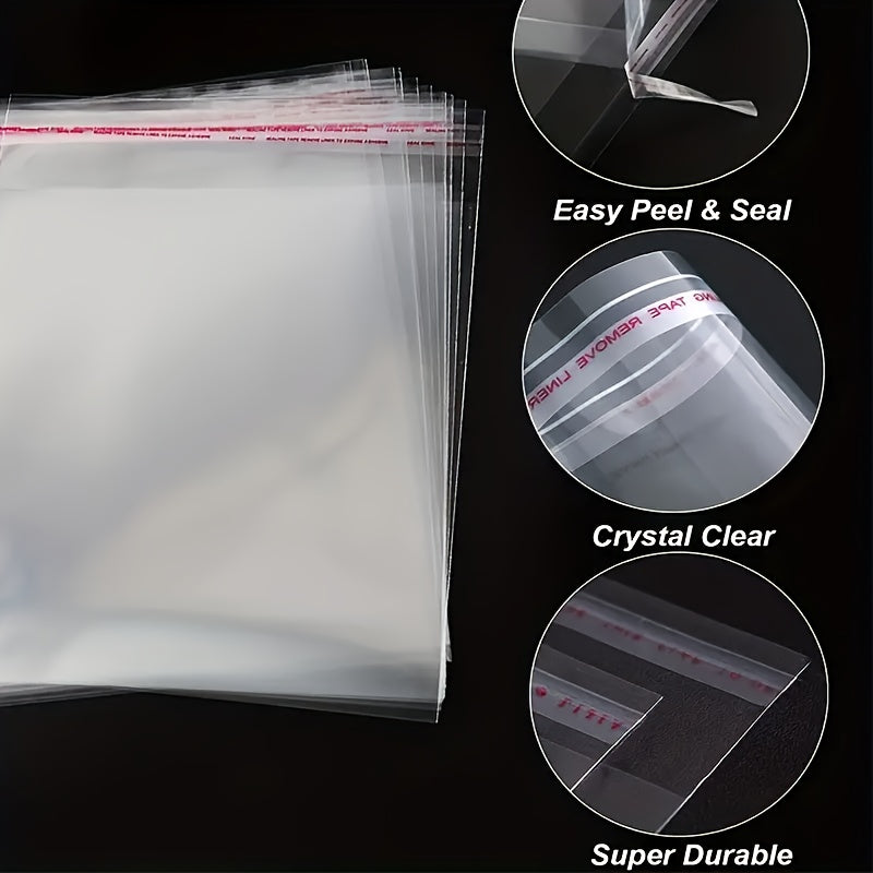 100pcs Transparent Self Adhesive Bags for Jewelry Storage