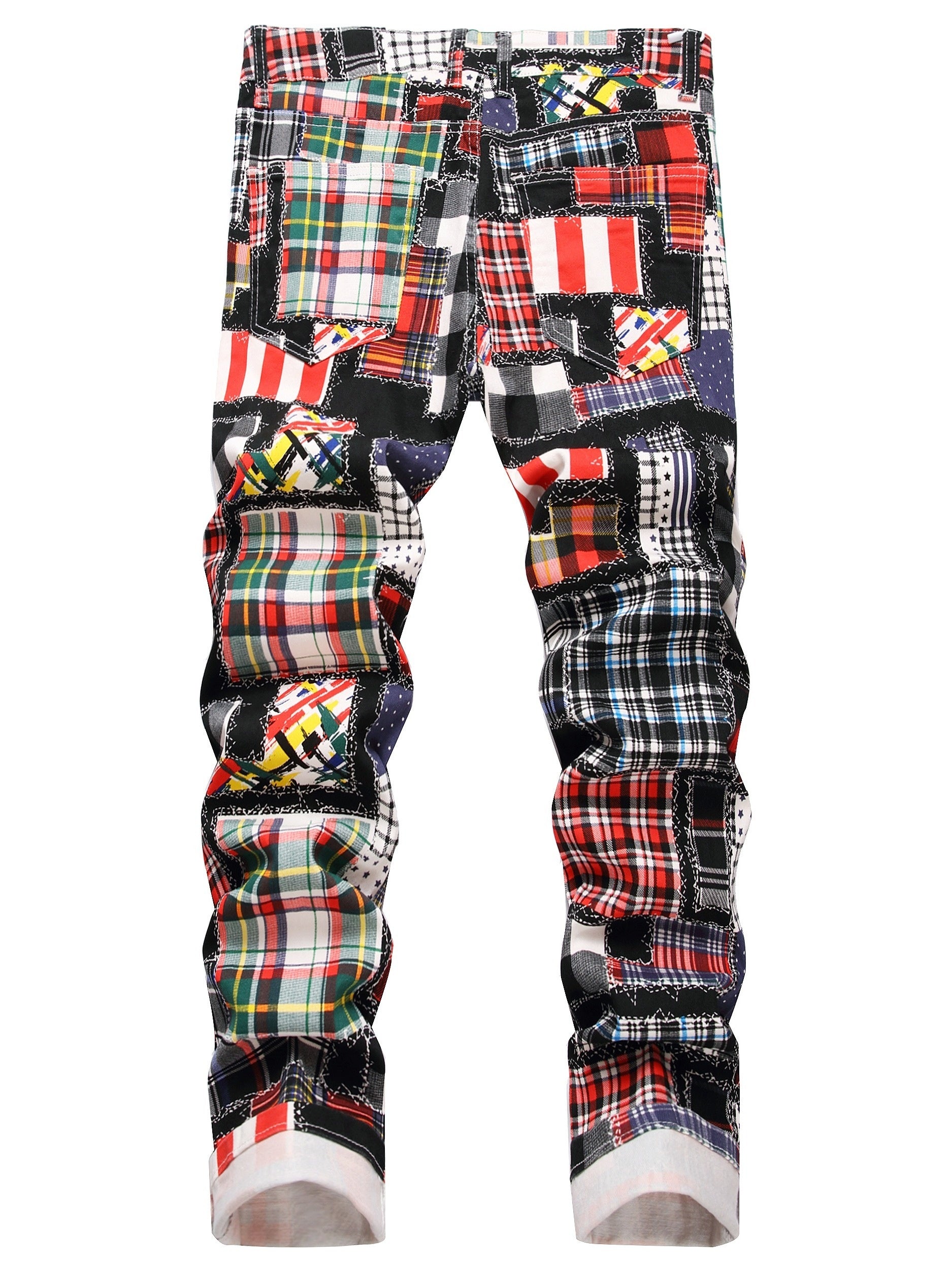 Pattern Print Men's Pants Active Stretch Trousers