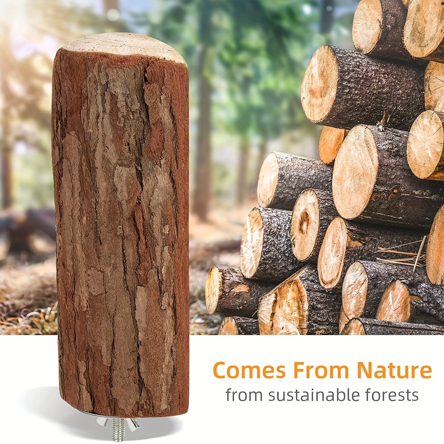 2 Pack Wooden Platform Cage Perches for Birds