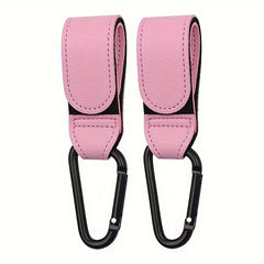 2pcs Stroller Hooks Keep Kids' Stroller Secure w/ Durable Metal Carabiners