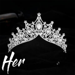 Crystal Headband Bridal Silvery Hair Band Princess Crown Head Jewelry Hair Acces