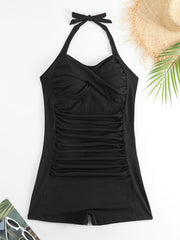  Modest Swimsuit Women's V Neck One Piece Bathing Suit
