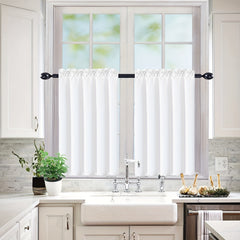 Soft Cafe Curtain Tiers Light Filtering for Kitchen