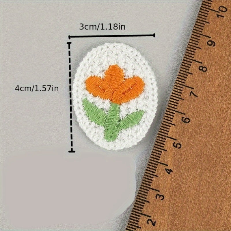 Tulip Woven Table Mat for Dollhouses - Floral Heart Patterns
