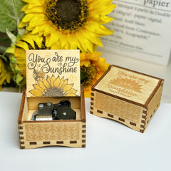 Vintage Hand Crank Music Box You Are My Sunshine Melody