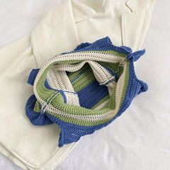 Boho Style Knitted Tote Bag for Women