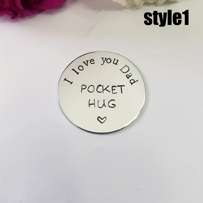 Men's POCKET HUG Love Token I Love You Dad Father's Gift