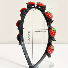 Strawberry Hair Band For Braids - Cute Head Hoop for Women & Girls
