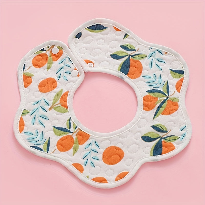 5pc Baby Toddler Petal Style Bib Cotton Waterproof Saliva Bib