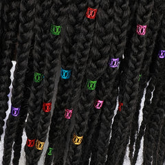 100pcs Colorful Adjustable Hair Clips for Braiding Dreadlock Rings