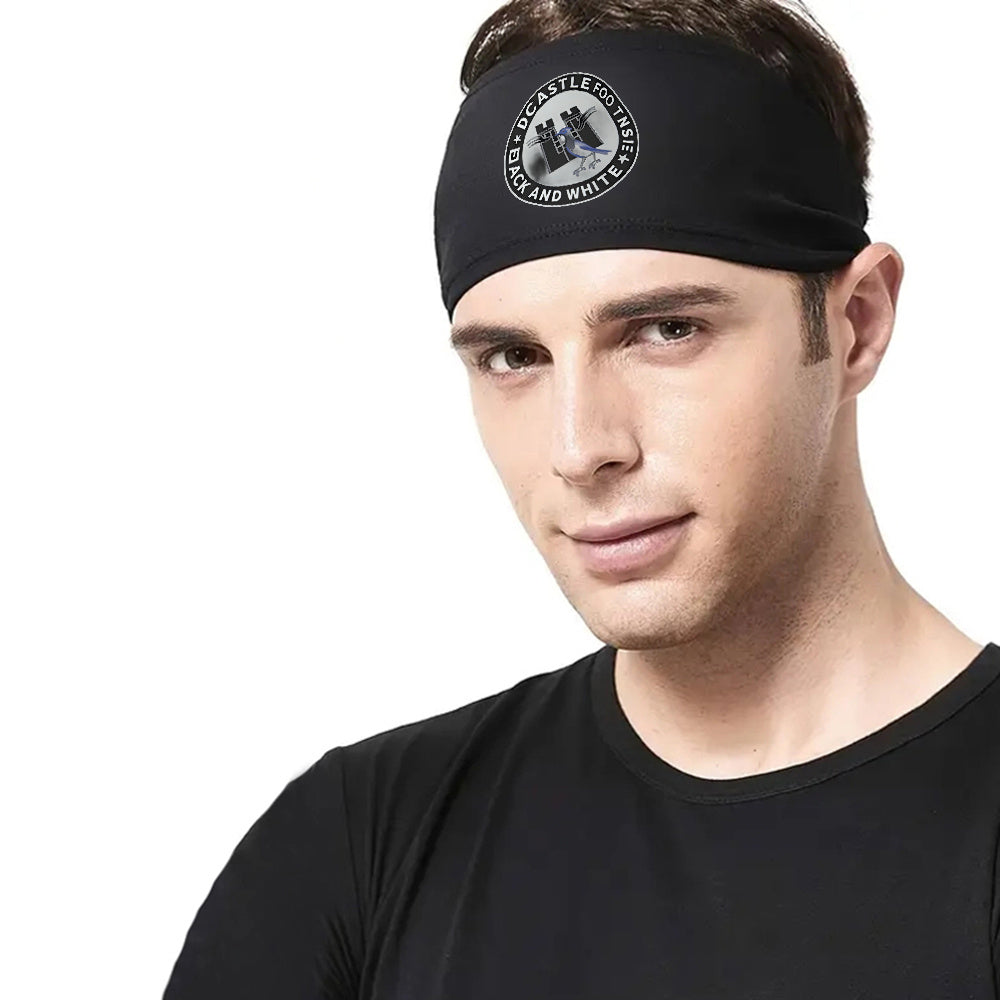 Castle Football jay Sports Headband for Men Breathable Mesh Washable Sweatband