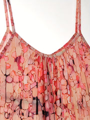  Ombre Print V Neck Wide Leg Jumpsuit