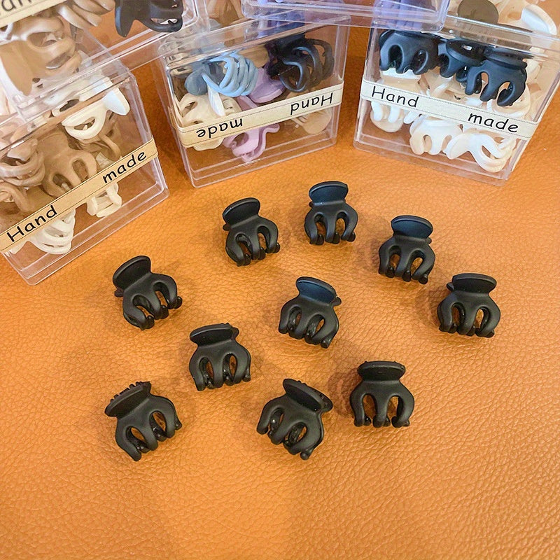 10pcs Mini Hair Claw Clips Non Slip Strong Hold Grip Hair Jaw Clip