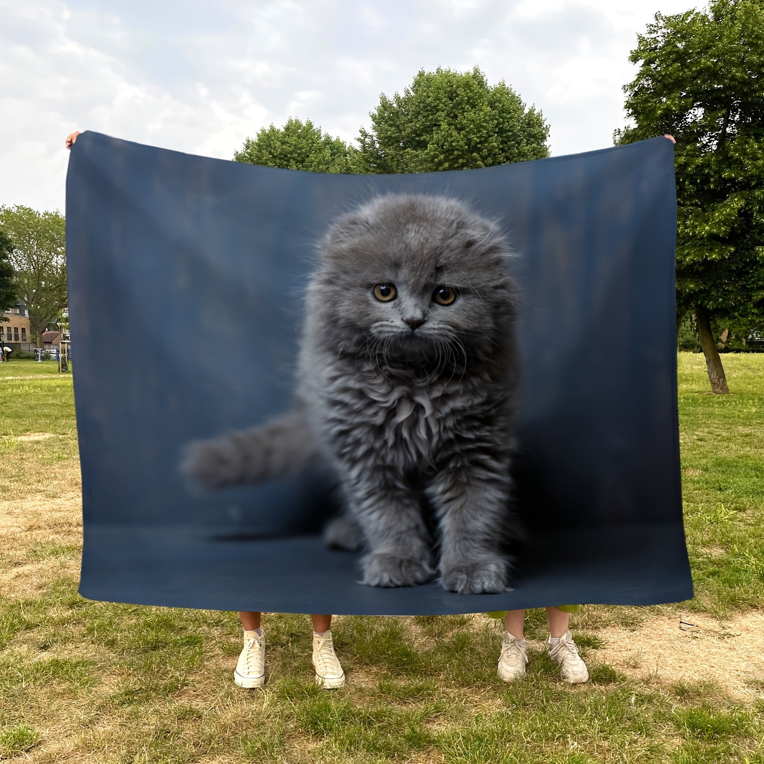 Pet Cat Pattern Plush Blanket Soft Cozy Flannel Blanket For Couch Sofa Bed