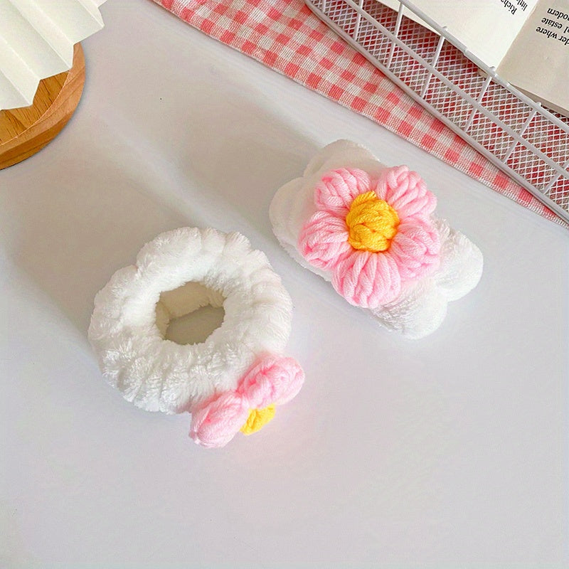 Cartoon Flower Decoration Wrist Spa Washband