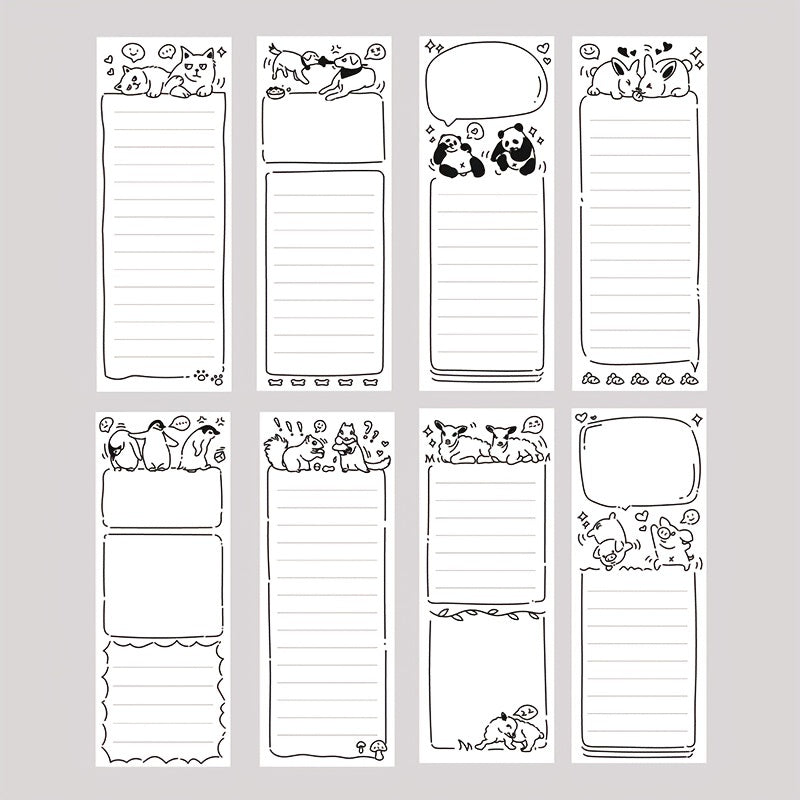 50 Sheets Animal Magnet Notepad for Fridge Grocery & Daily Tasks