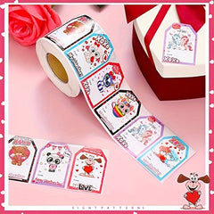250 Heart Stickers Roll Gift Series Adhesive Sticker Labels
