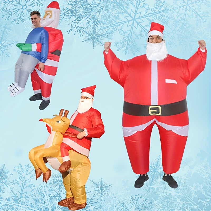 Santa Claus Elk Inflatable Costume Halloween Party Cosplay Costumes