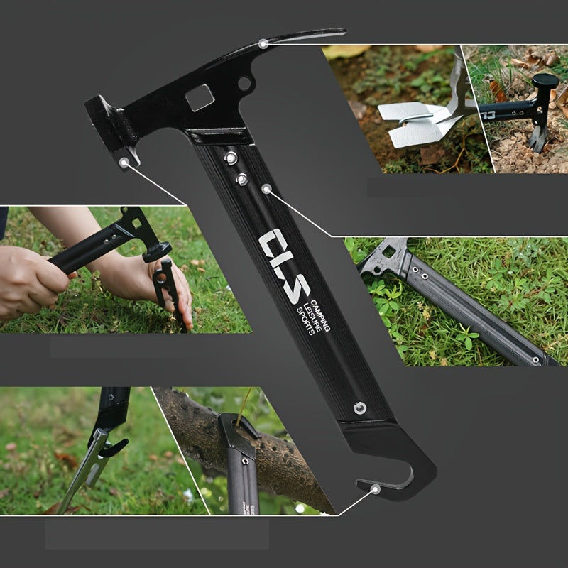Mini Tent Hammer & Stake Remover Combo for Camping