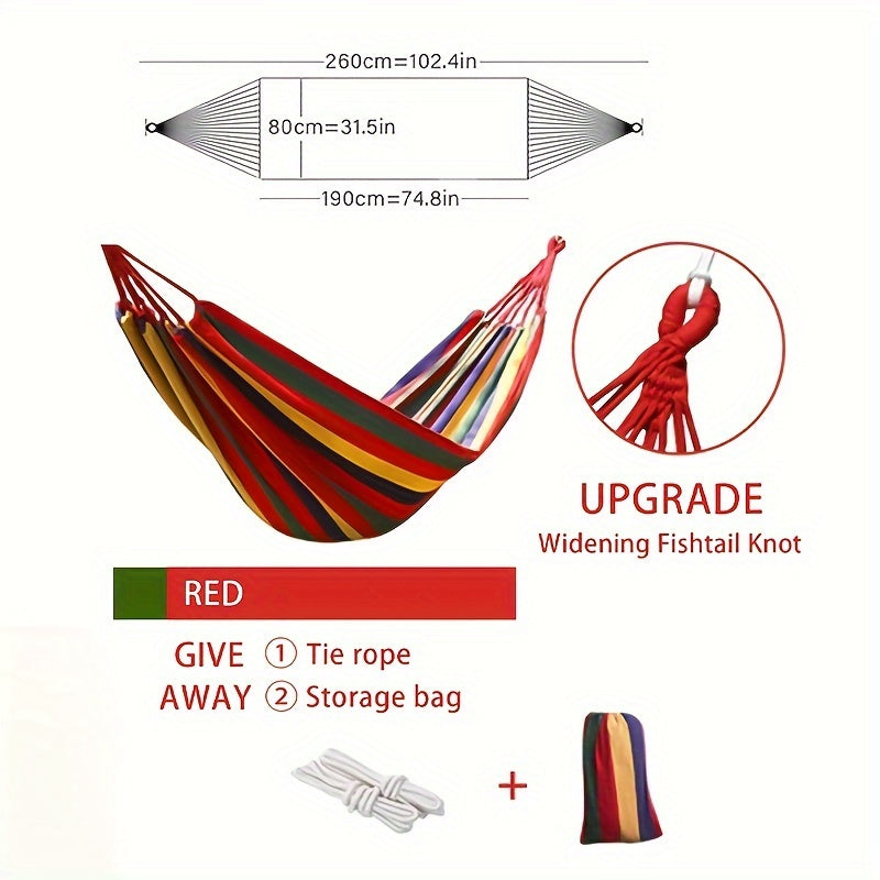 Double Hammock Camping Swing for Garden Beach Balcony