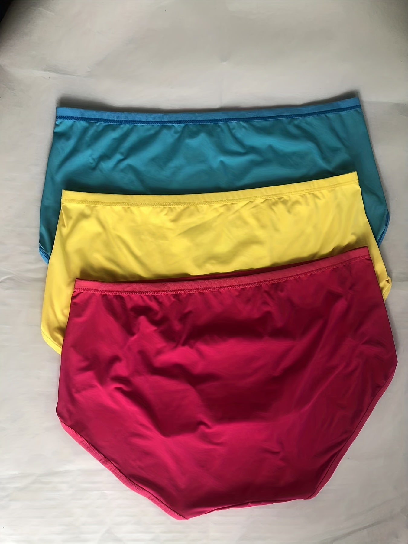 3 Pack Plus Size High Waisted Briefs Set - Stretchy Full Panties