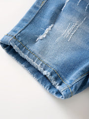 Boys Denim Jeans Shorts with Pockets for Summer