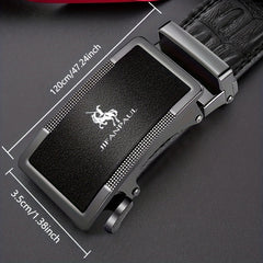 Men's Automatic Buckle Business Belt for Holiday Birthday