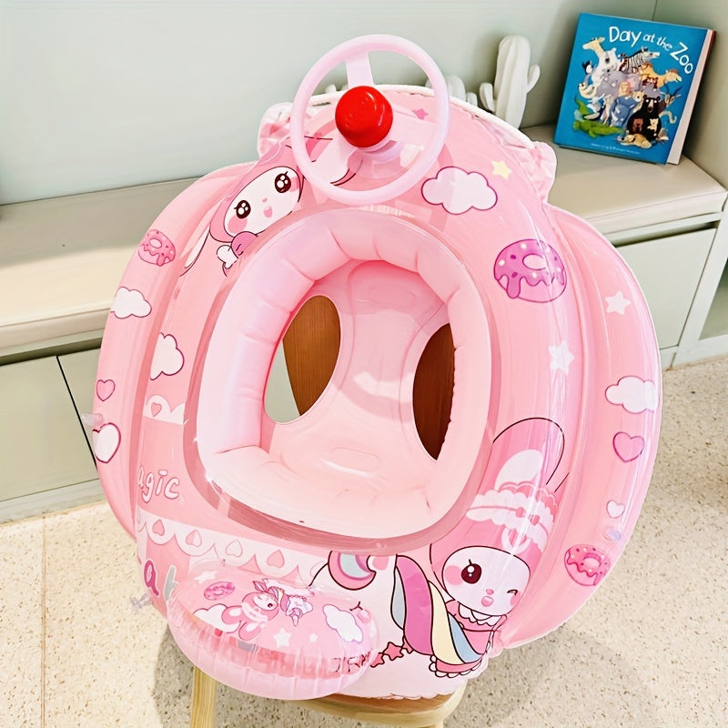 Bunny Pattern Steering Wheel Swimming Ring Pool Toy