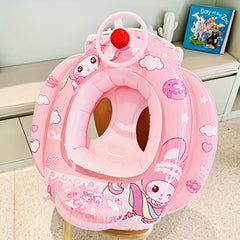 Bunny Pattern Steering Wheel Swimming Ring Pool Toy