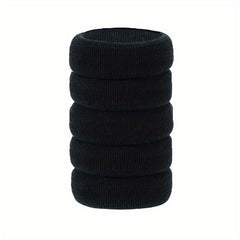 5pcs Soft Thick Seamless Hair Ties Elastic Ponytail Holder No Crease Scrunchie