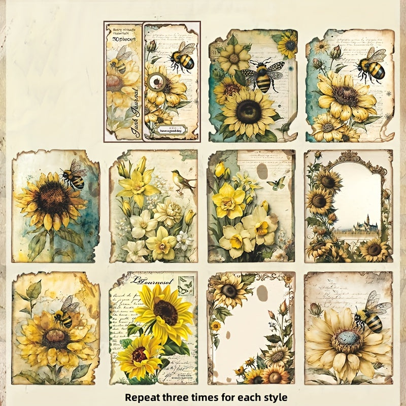 30pcs Lost Garden Series Art Diary Decoration Underlay Notes
