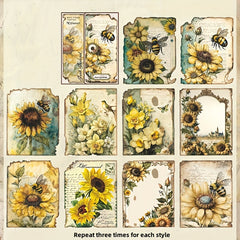 30pcs Lost Garden Series Art Diary Decoration Underlay Notes