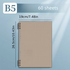 Detachable Spiral Coil High School Student Notebook 60 Sheets