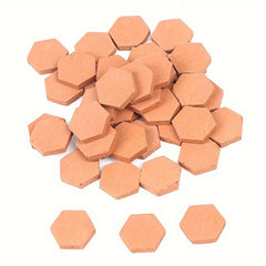 40pcs 1:16 Scale Red Brick Hexagons for Dollhouses Light Gray & Terracotta