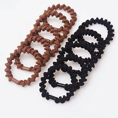 10 Pcs Girls' Elastic Hair Bands For Thick Hair Multicolor