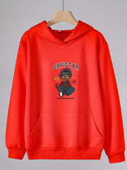Girls Cartoon Pattern Hooded Sweatshirt Long Sleeve