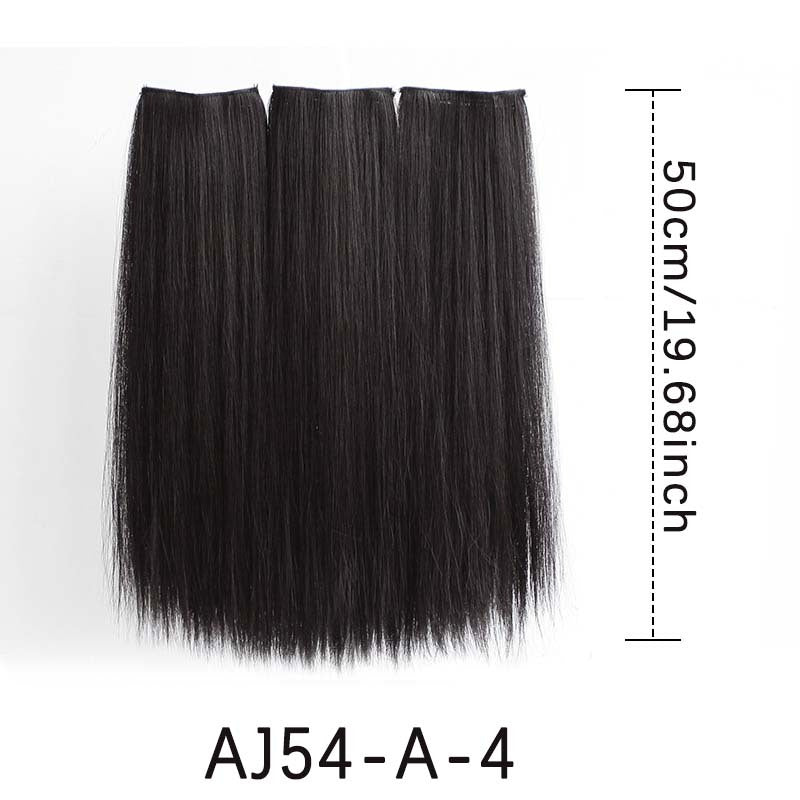 Long Straight Hair Pieces Synthetic Clip In Hair Extensions for Daily Use