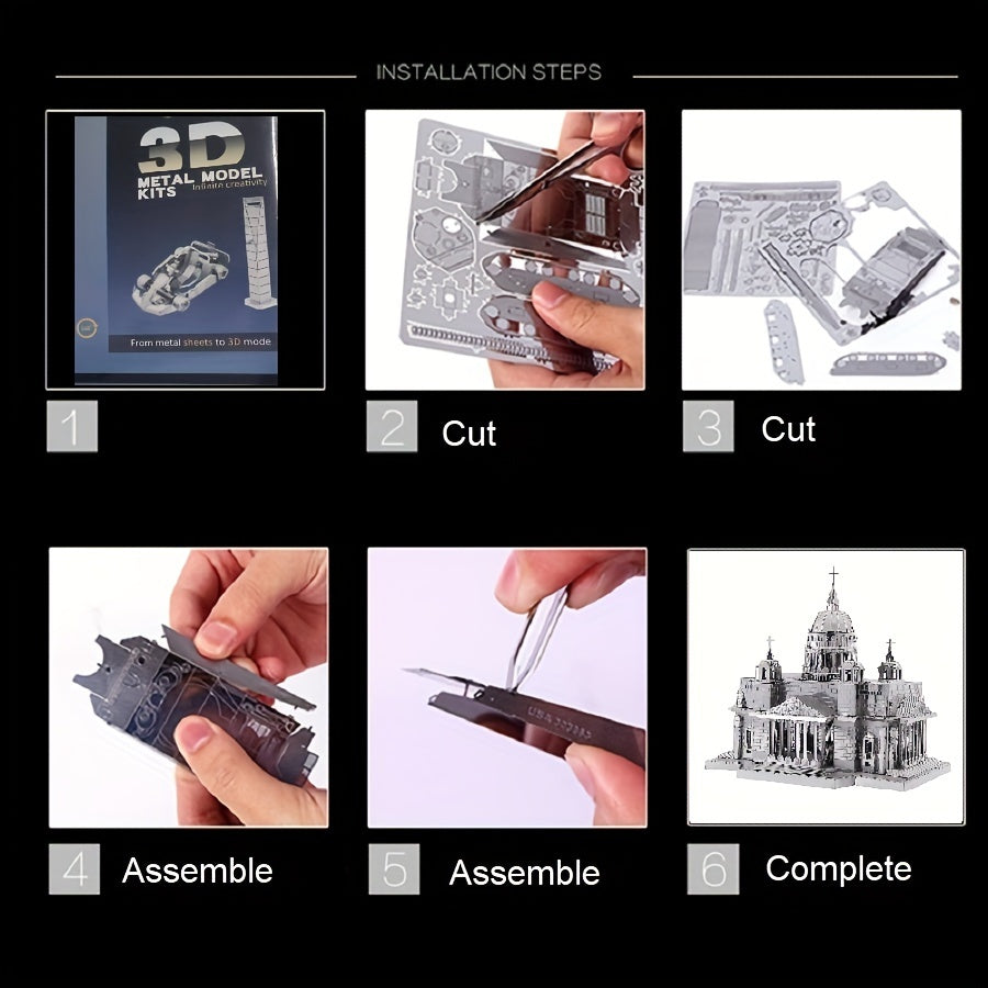 3D Metal Puzzle Kit St Isaac's Cathedral Model - Christmas Birthday Gift